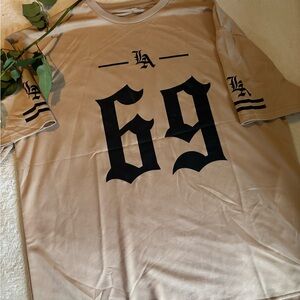 Tan Graphic Men's Shirt NWOT